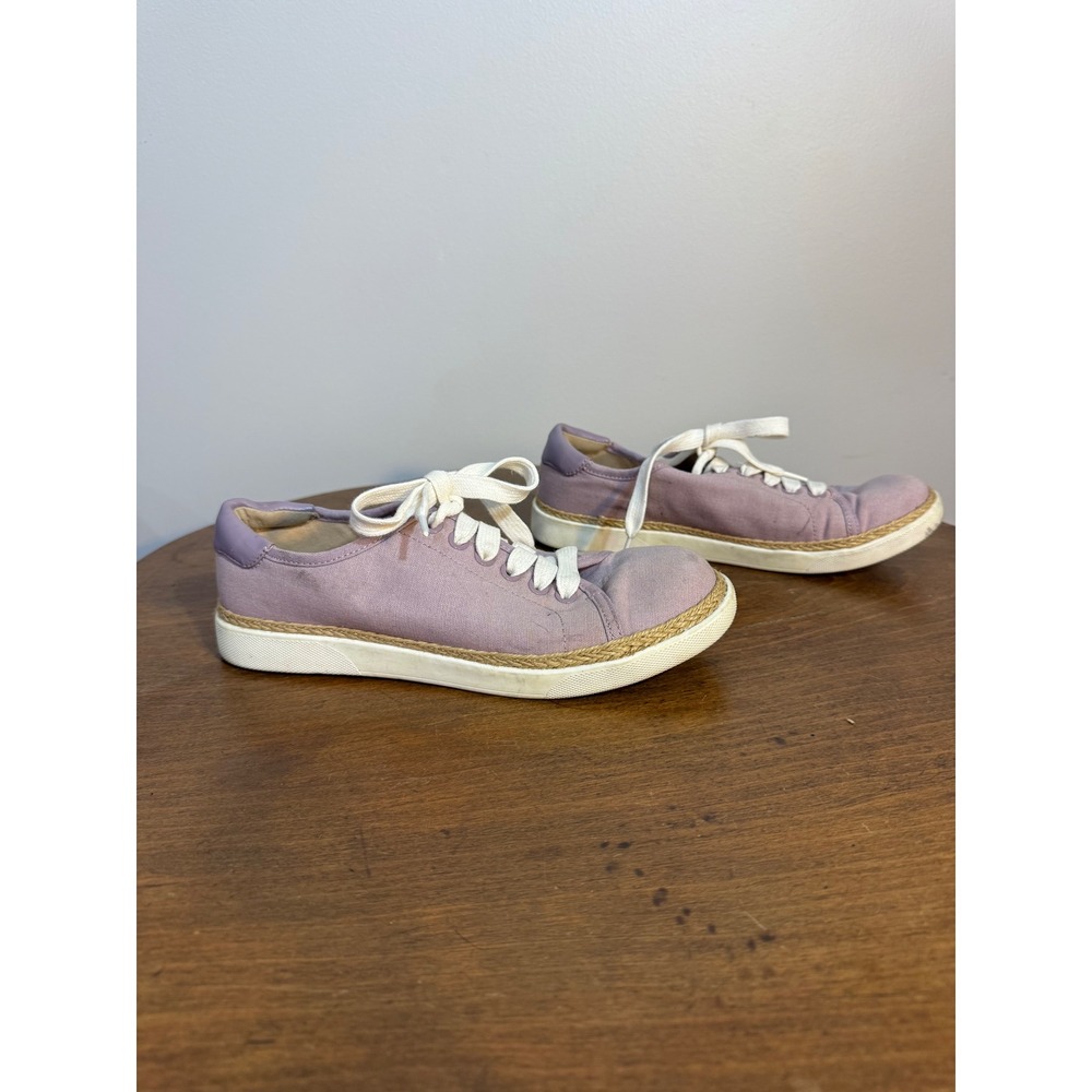 Vionic Hattie Lavender Canvas Lace Up Sneakers Women's Size‎ 8